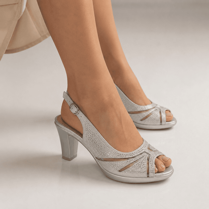 Jennifer - Sandalo comodo Donna con tacco
