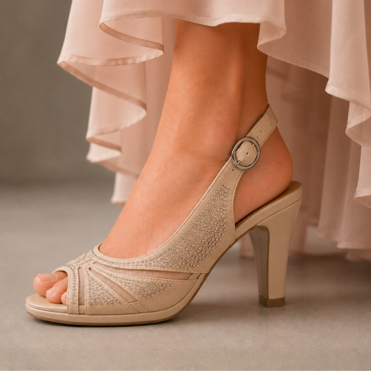 Jennifer - Sandalo comodo Donna con tacco